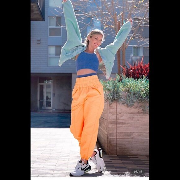 72. Ice Blue Windbreaker Smocked High Waistband Joggers NWT - Picture 4 of 4